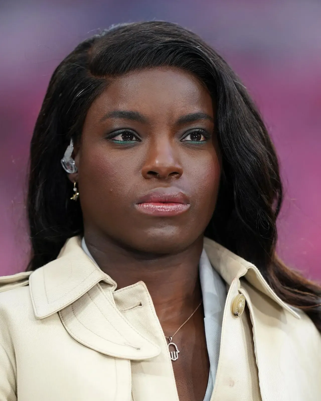 ITV pundit Eni Aluko at the England v Brazil Women's Finalissima match at Wembley in April 2023