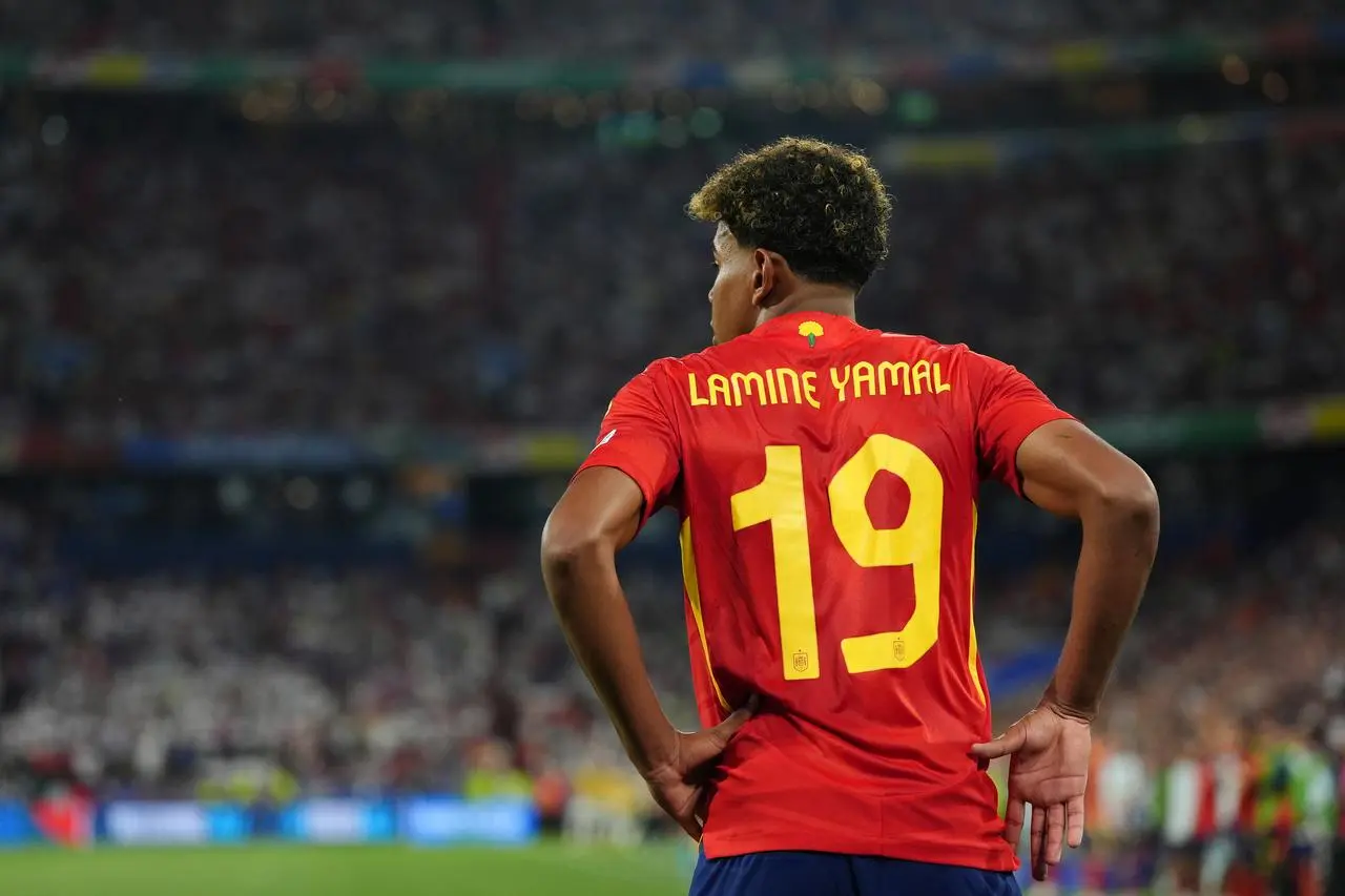 Spain’s Lamine Yamal during the Euro 2024 win over France