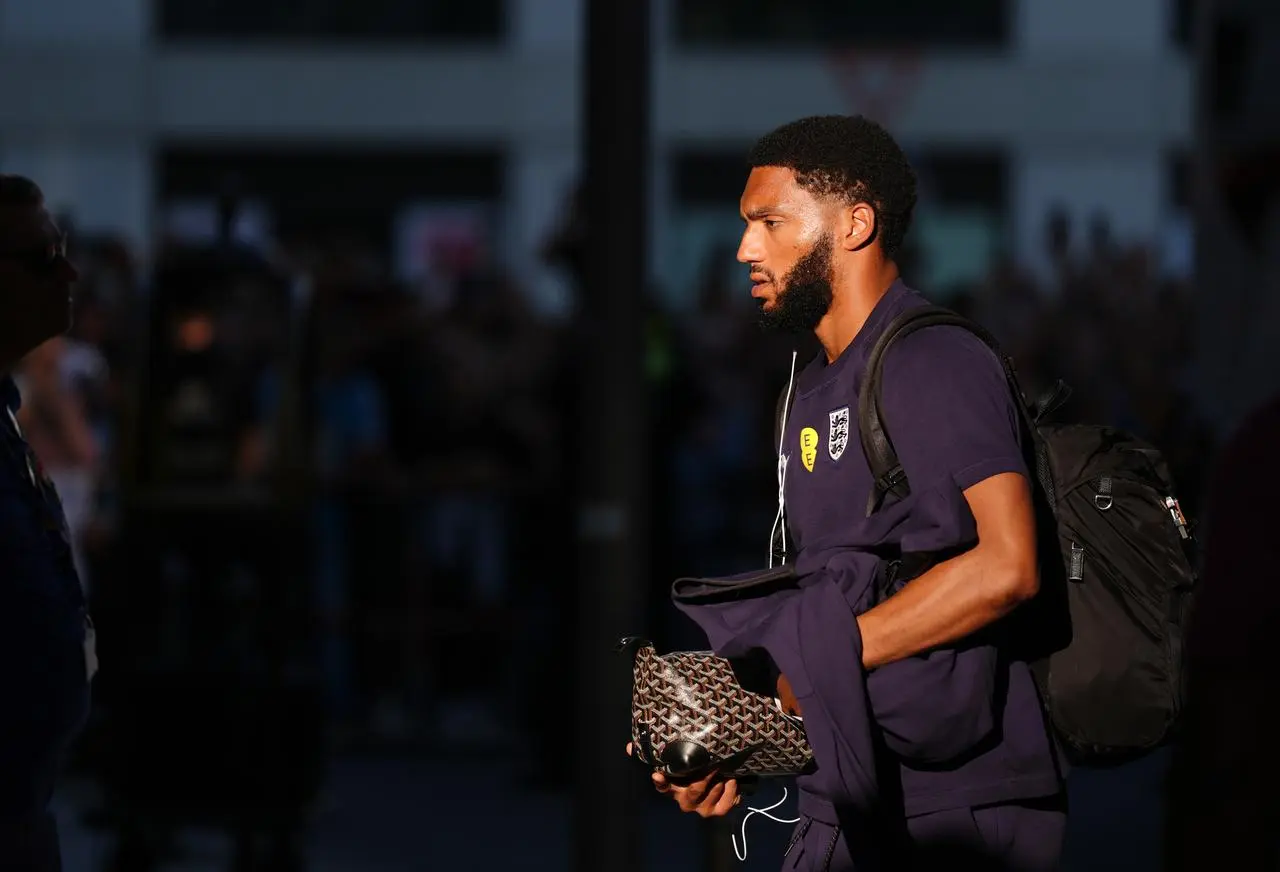 Joe Gomez arrives at England's hotel ahead of Euro 2024