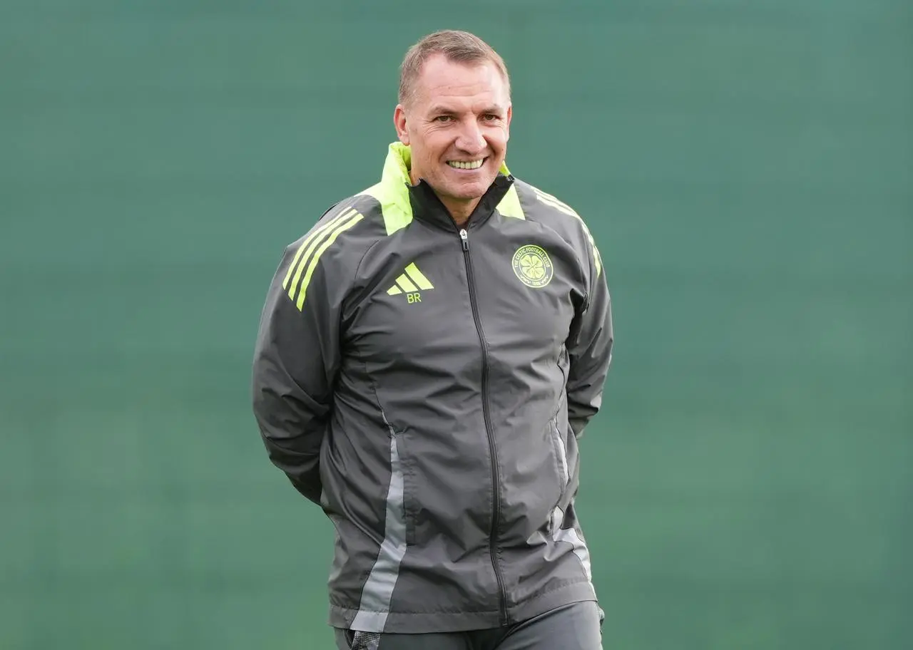 Brendan Rodgers watches a training session