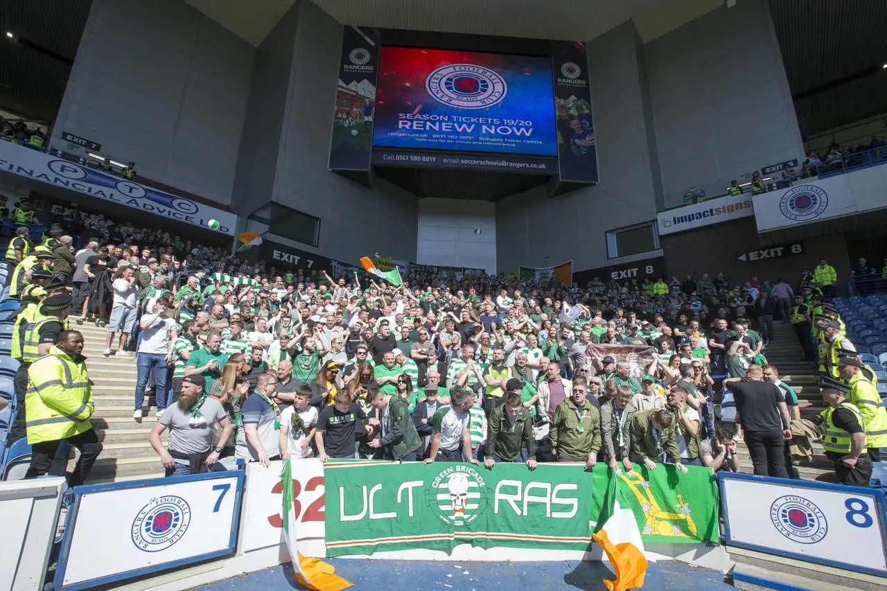 Celtic fans at Ibrox