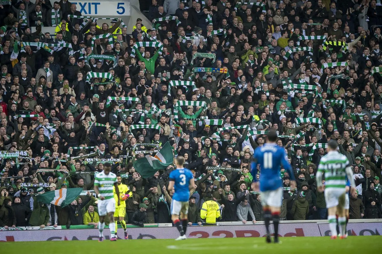 Celtic fans at Ibrox