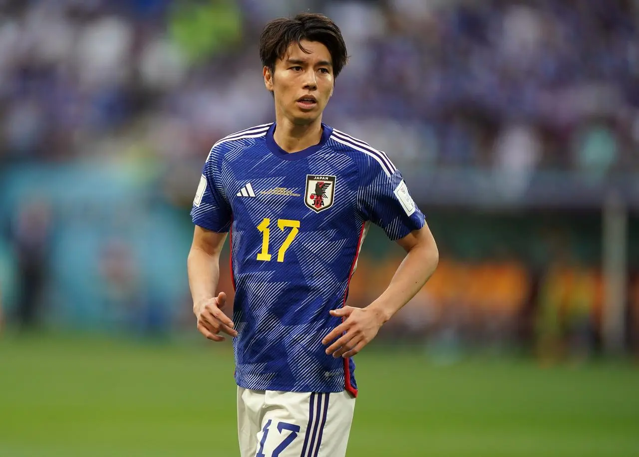 Ao Tanaka in action for Japan during the 2022 World Cup