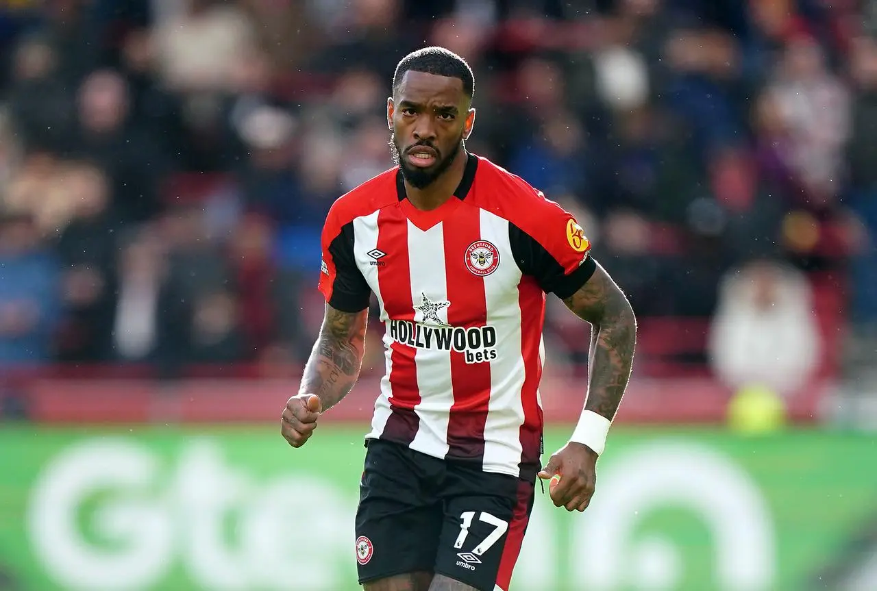 Brentford striker Ivan Toney in Premier League action