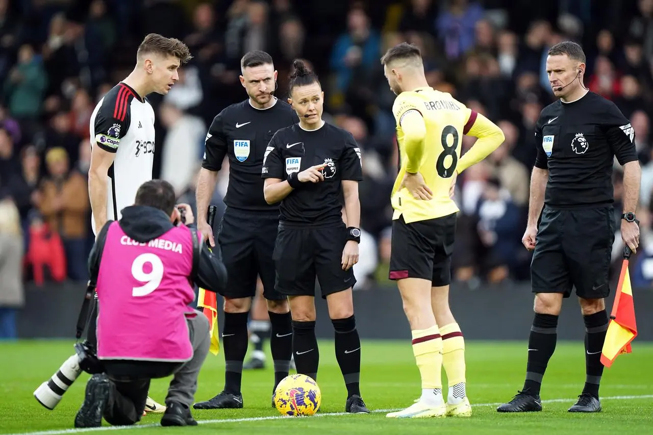 Rebecca Welch made history when refereeing Fulham's home Premier League game against Burnley in 2023