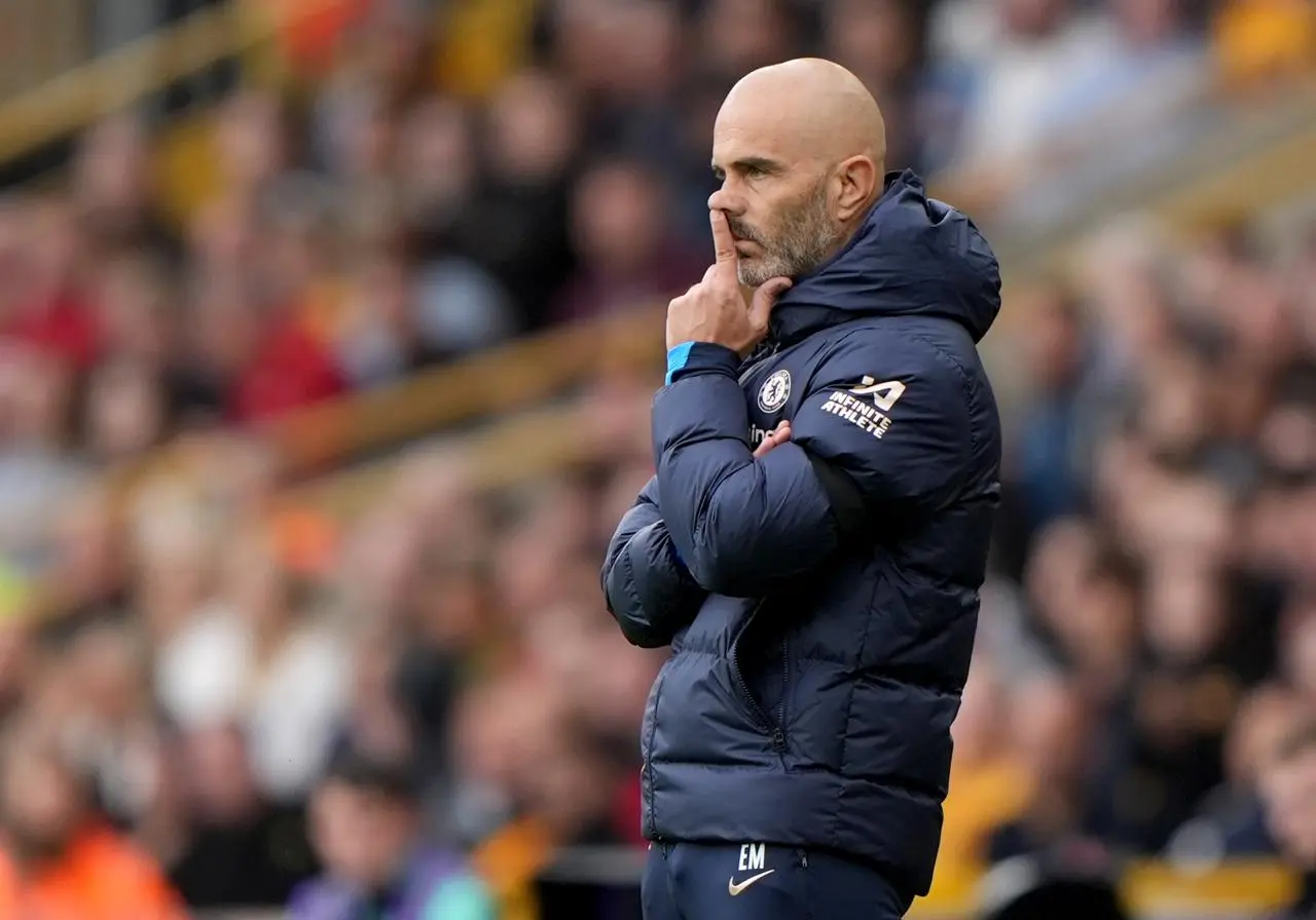 Enzo Maresca looks thoughtful from the touchline 