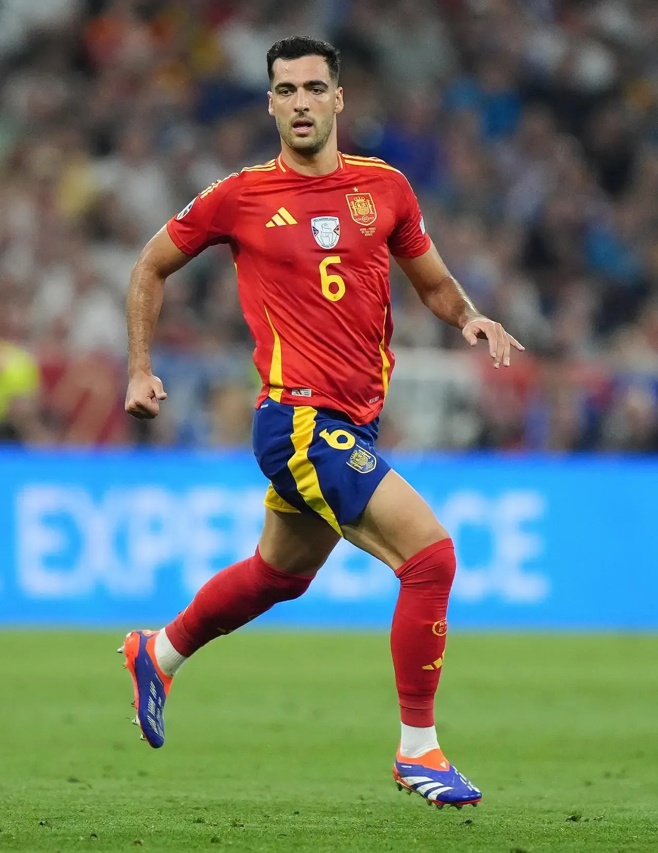 Mikel Merino in action for Spain