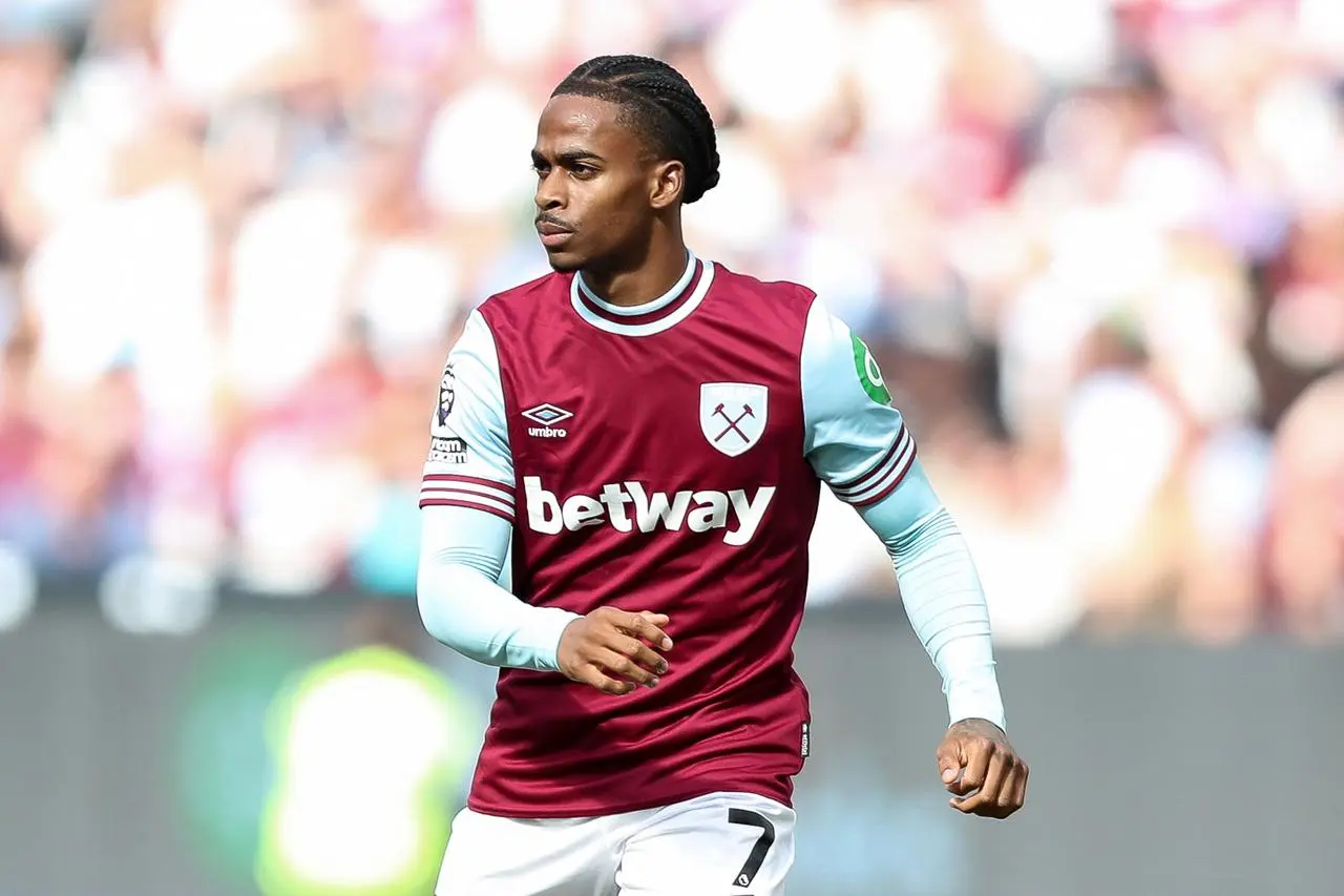 Crysencio Summerville in action for West Ham in a pre-season friendly against Celta Vigo