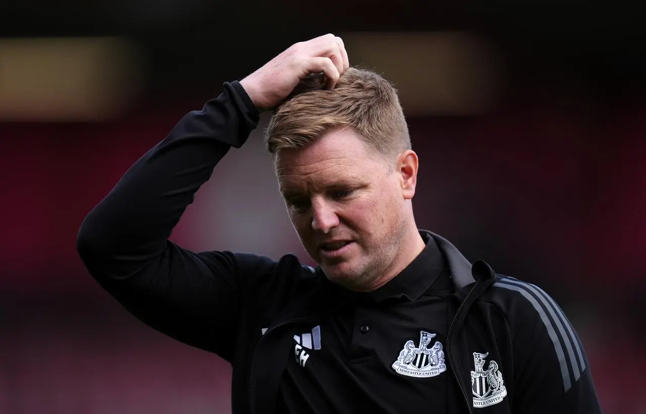 Newcastle head coach Eddie Howe scratches his head ahead of a Premier League match at Bournemouth