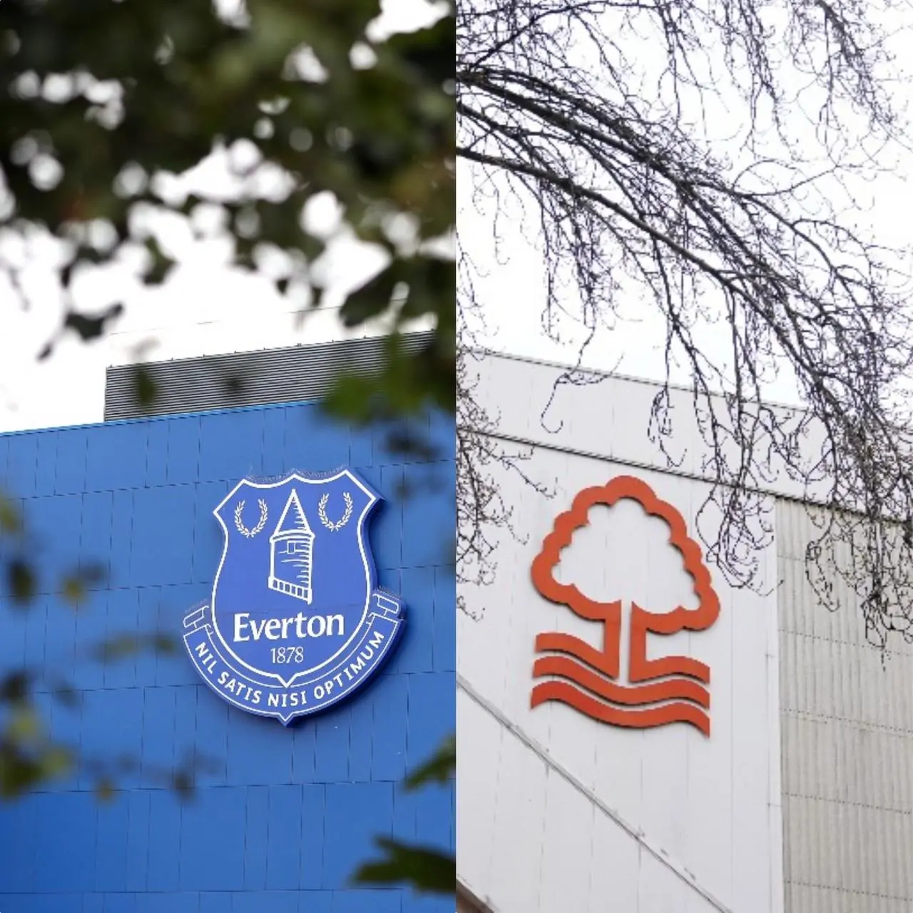 Composite image of Goodison Park and the City Ground