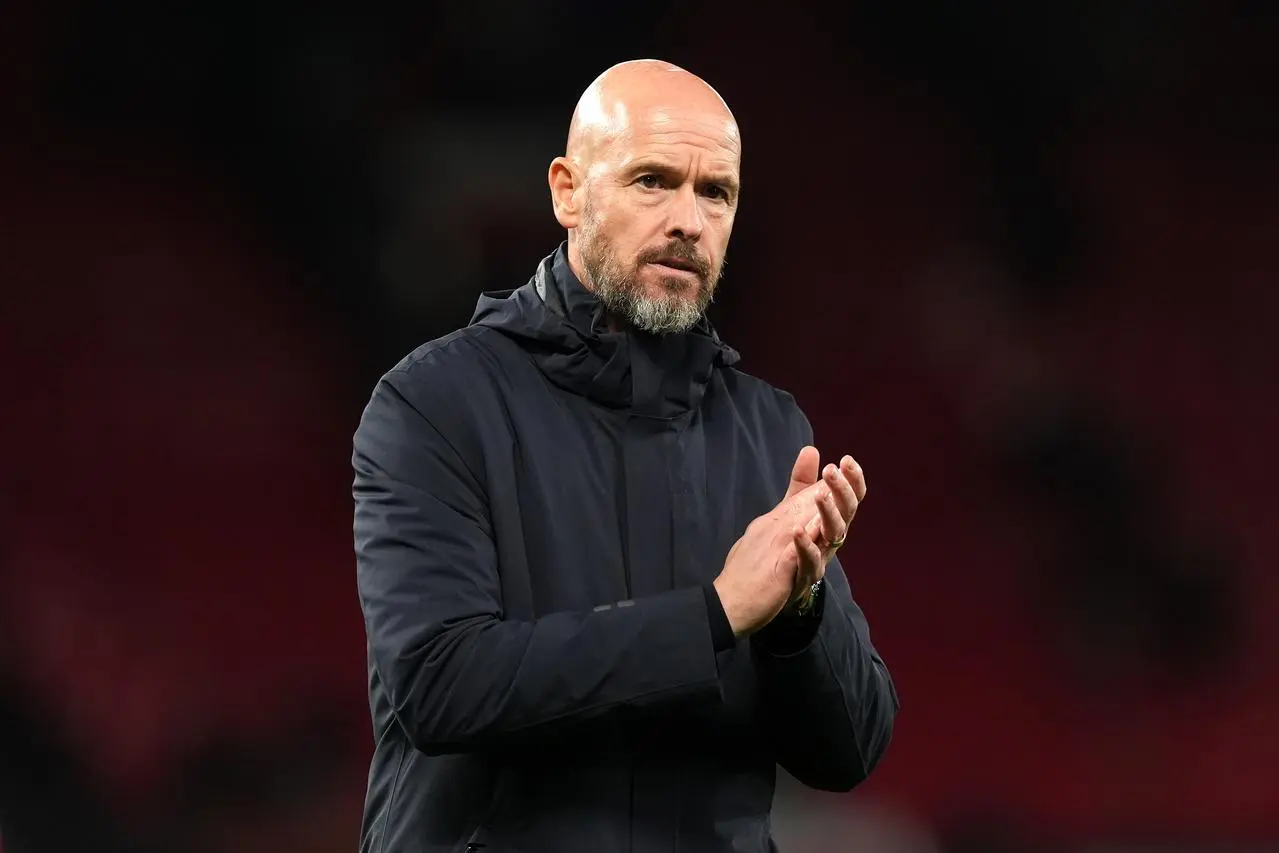 Manchester United manager Erik ten Hag applauds