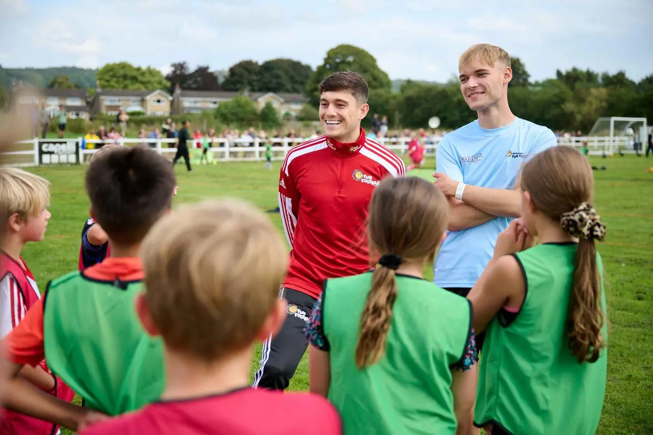 Daniel James attends a McDonald's Fun Football session