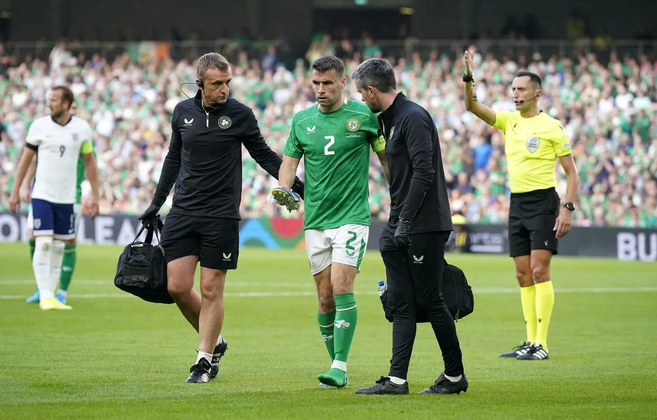 Seamus Coleman walks off the field