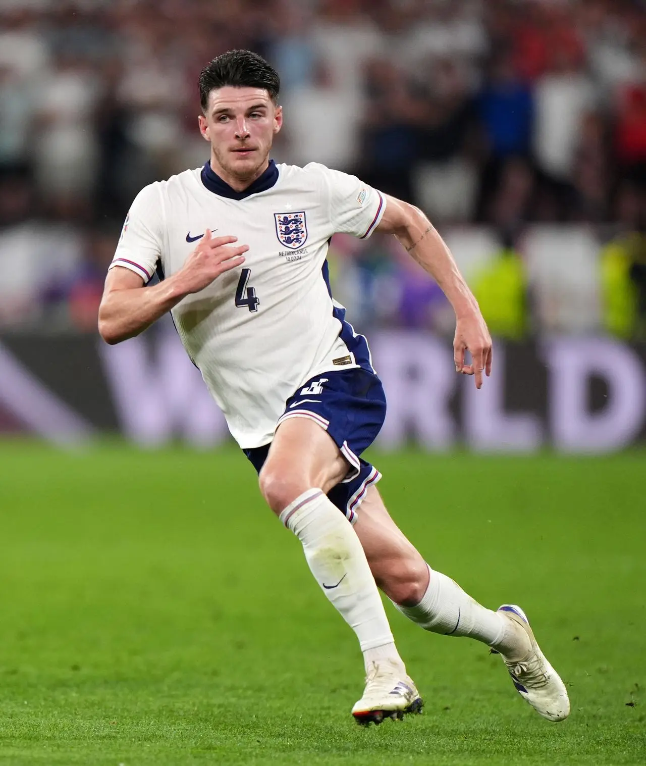 England’s Declan Rice during the Euro 2024 semi-final against the Netherlands