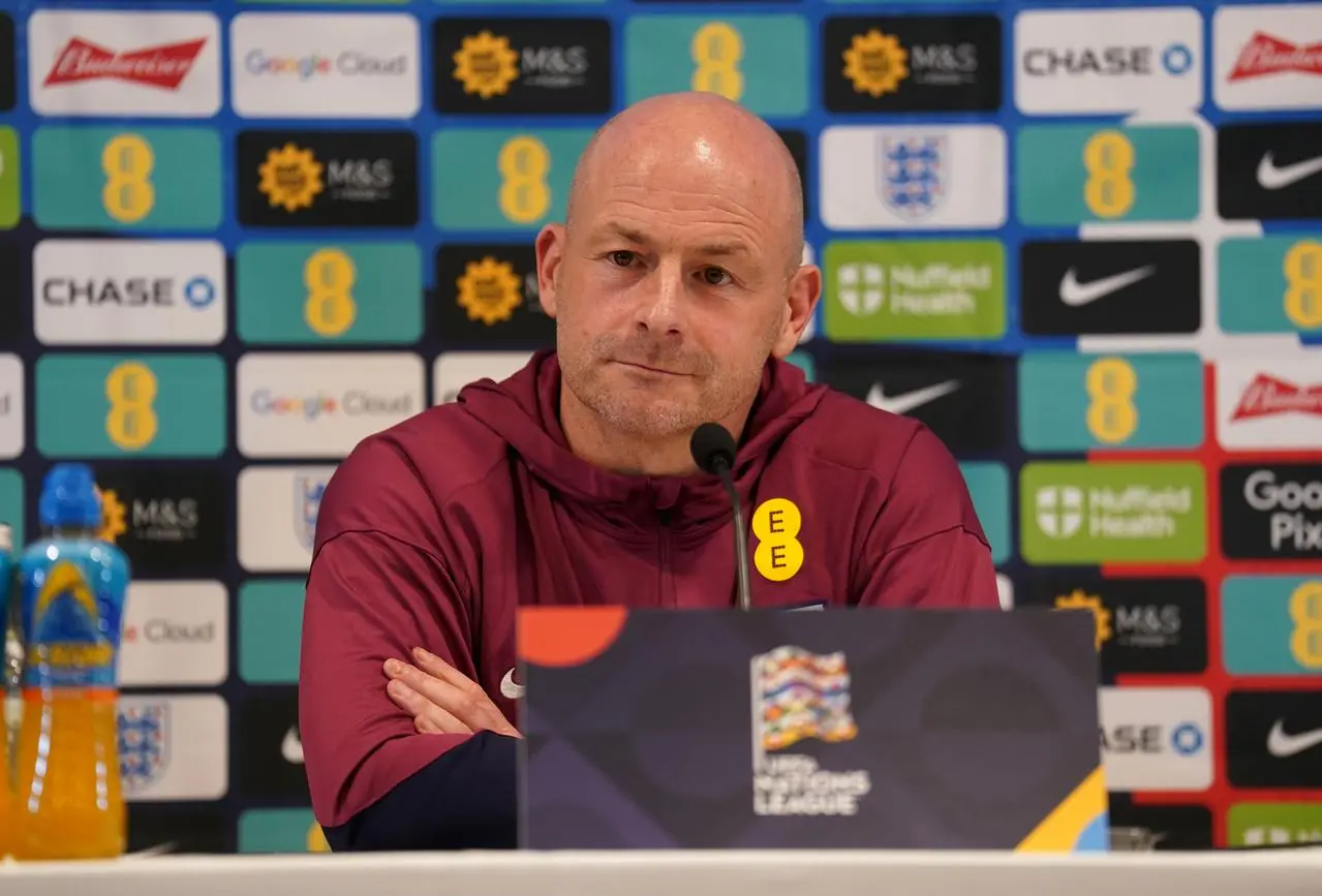 England interim manager Lee Carsley during a press conference