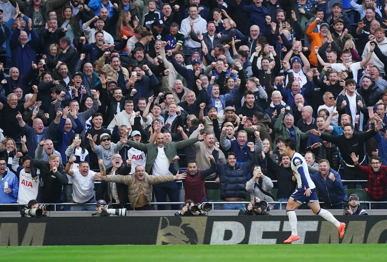 Son Heung-Min celebrating