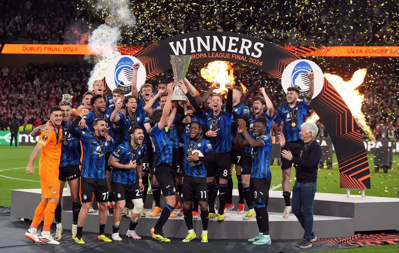 Atalanta celebrate Europa League success