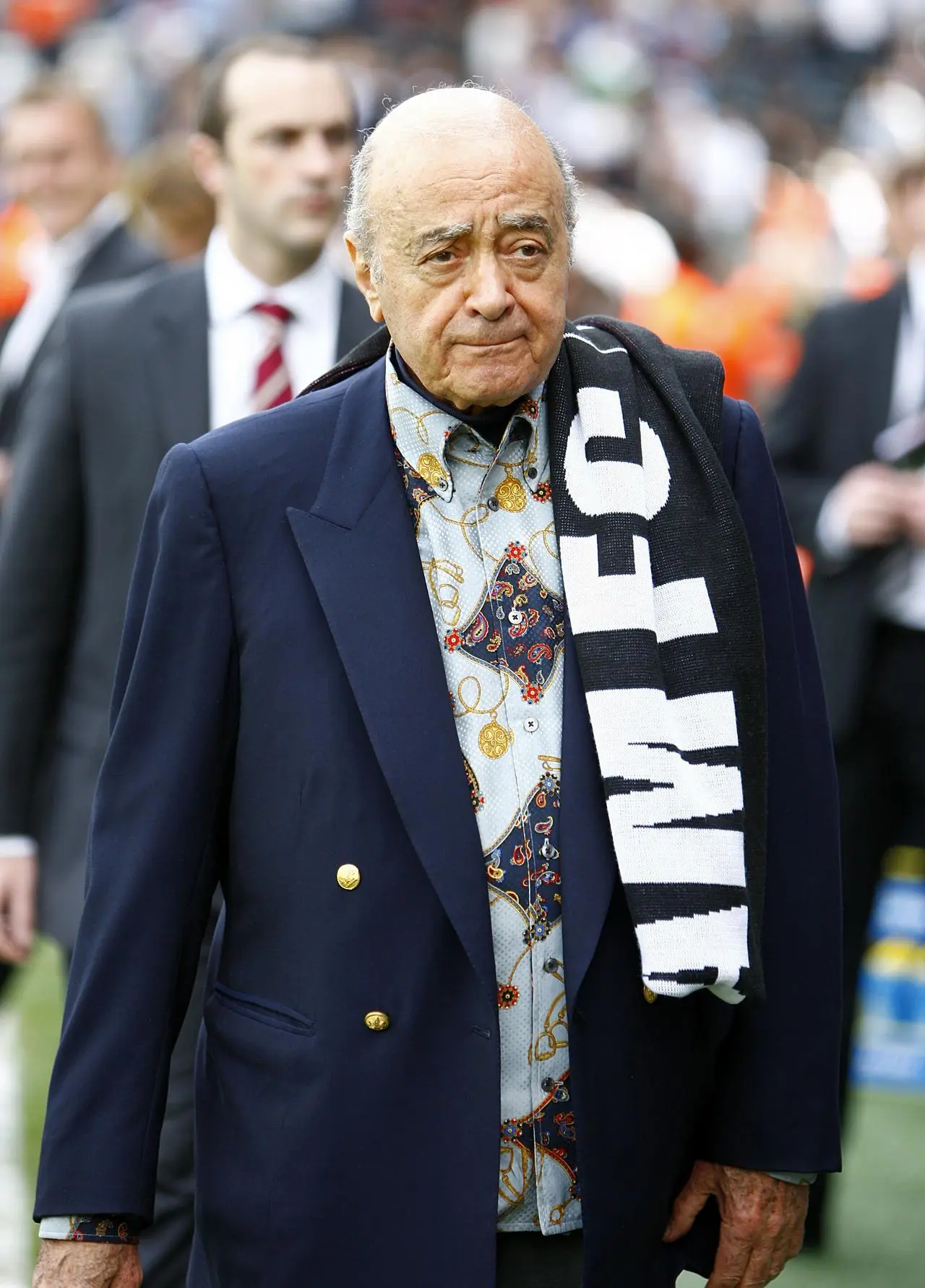 Fulham's former owner and chairman Mohamed Al Fayed pictured at their Craven Cottage ground