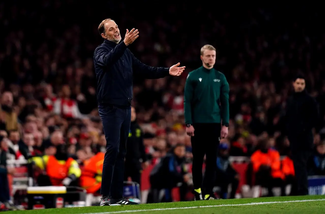 Thomas Tuchel reacts on the touchline