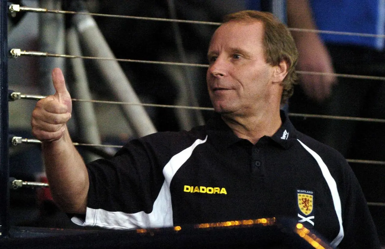 Berti Vogts with his thumb up