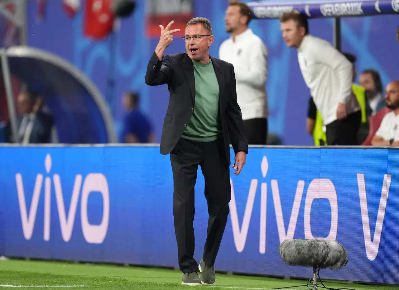 Ralf Rangnick gesturing on the sidelines