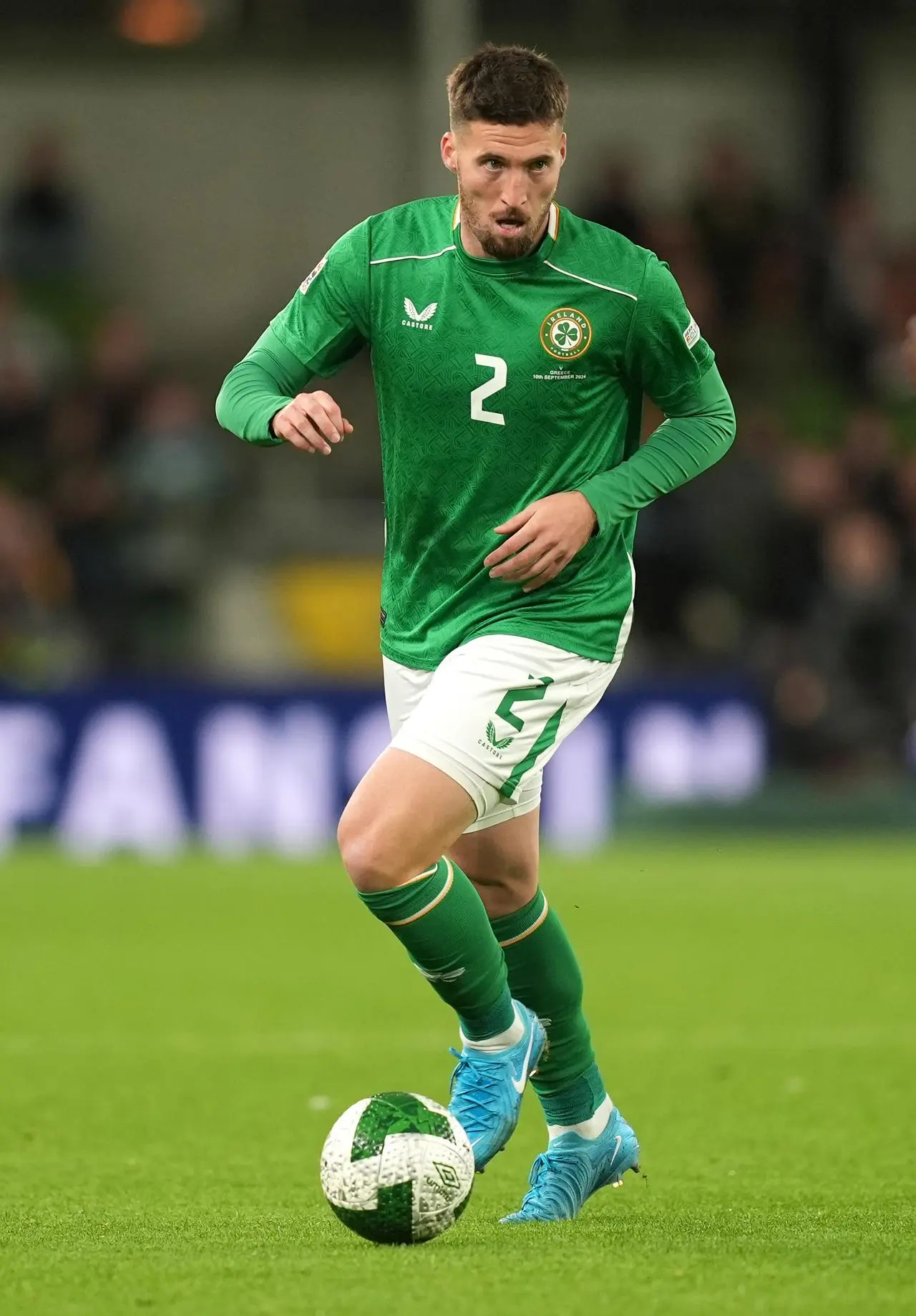 Republic of Ireland defender Matt Doherty in action against Greece in the Nations League