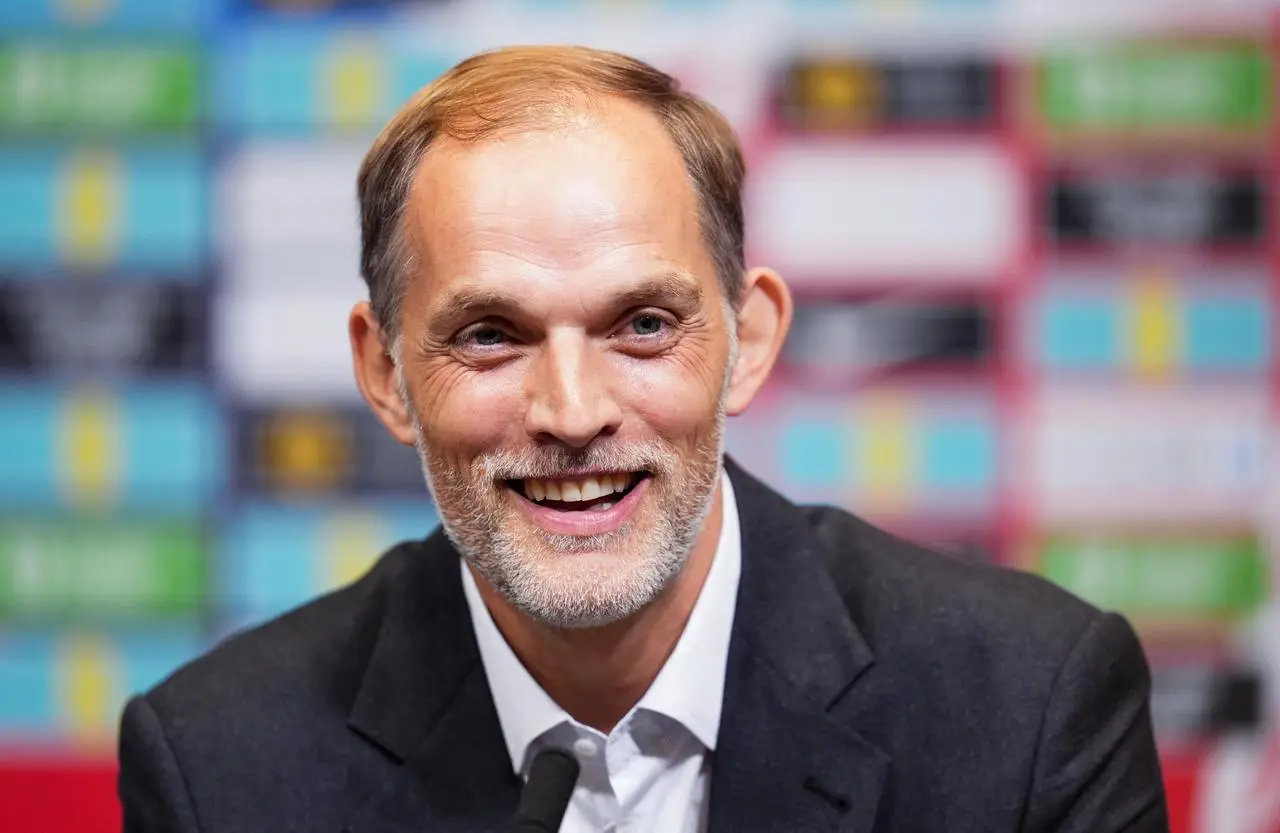 Newly-appointed England head coach Thomas Tuchel during a press conference at Wembley Stadium