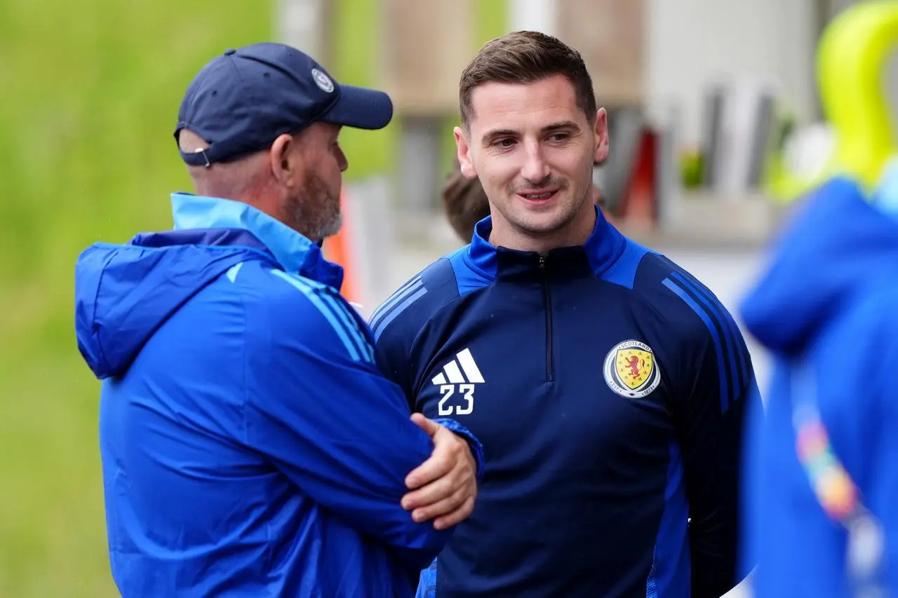 Kenny McLean speaks to Steve Clarke