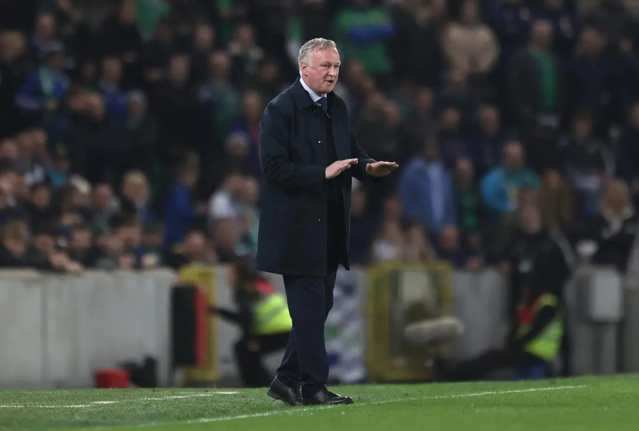 Northern Ireland boss Michael O'Neill on the sidelines