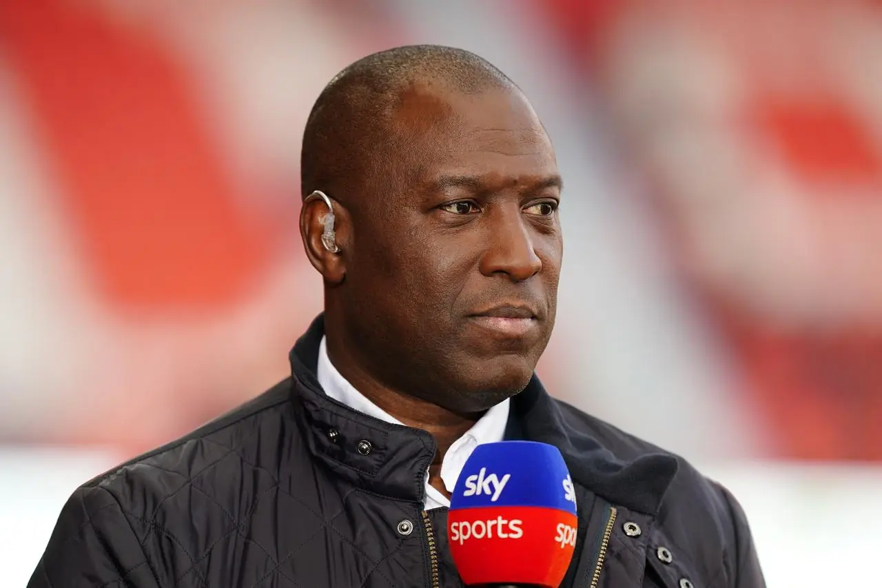 Picture of Kevin Campbell working as a Sky Sports pundit