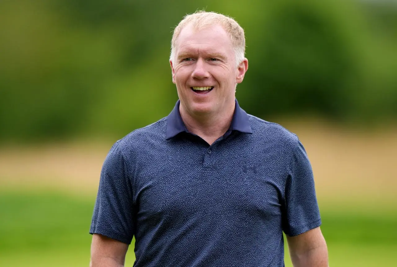 Paul Scholes during a Pro-Am on preview day of the LIV Golf League at the JCB Golf and Country Club