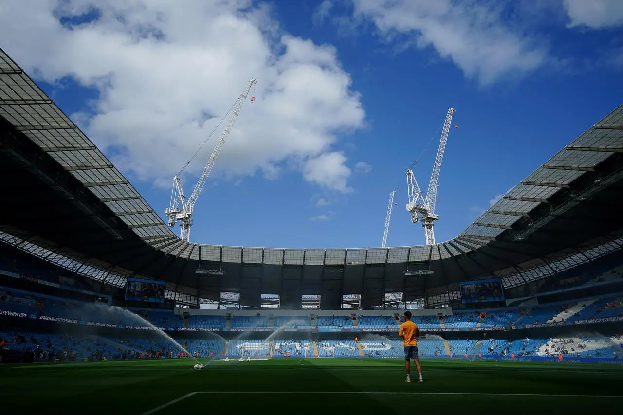 A general view inside the Etihad Stadium, Manchester, ahead of the Premier League match between Manchester City and pswich Town