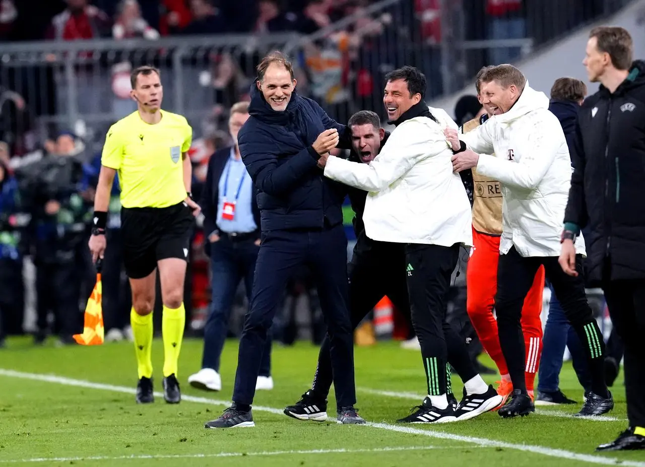 Bayern Munich manager Thomas Tuchel celebrates