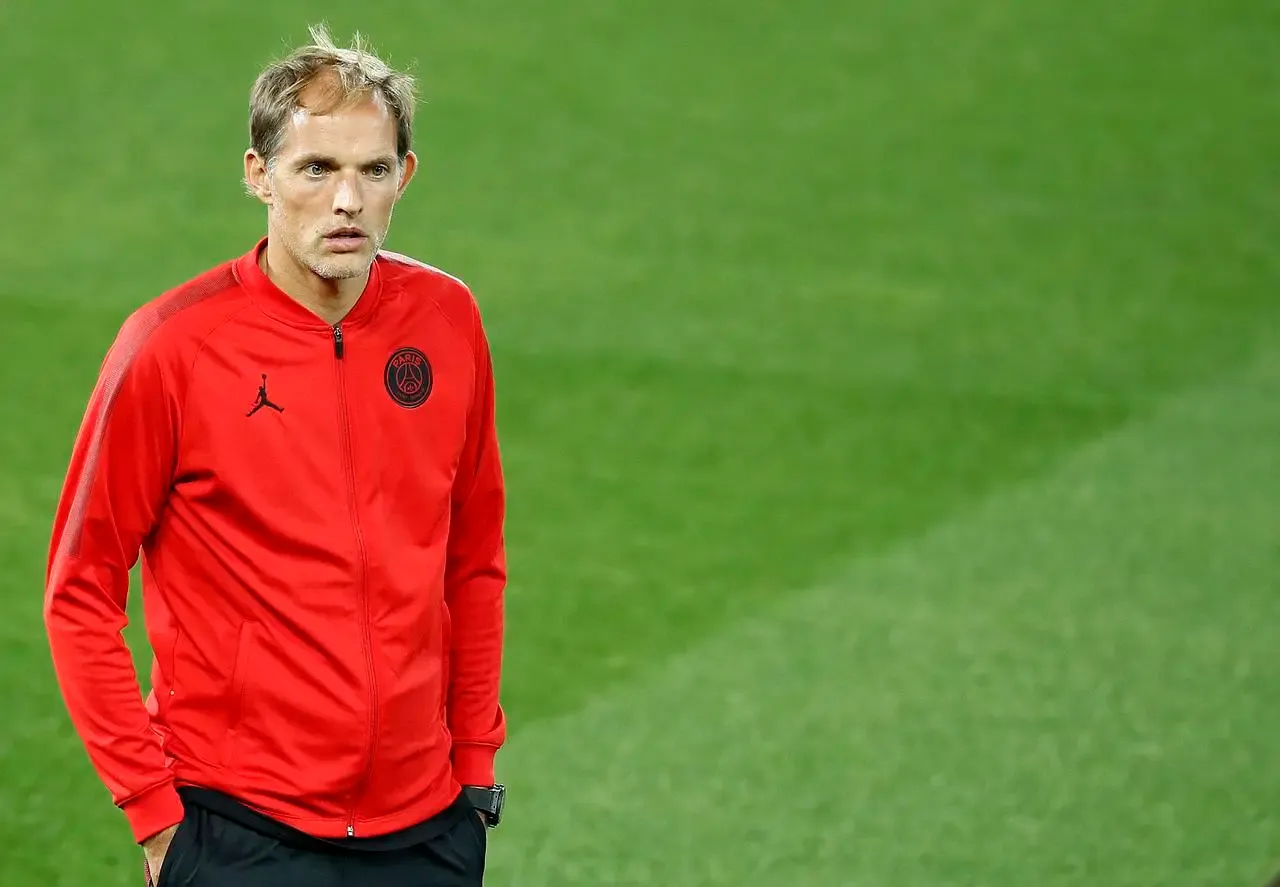 Thomas Tuchel in Paris St Germain training kit