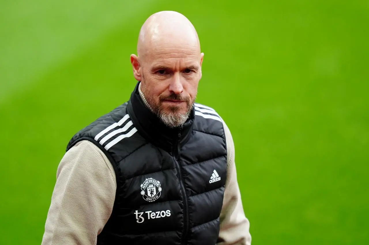 Manchester United manager Erik ten Hag at Villa Park