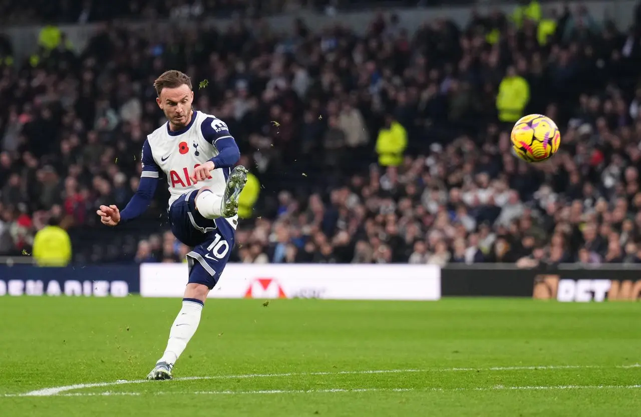 James Maddison scored Spurs' fourth with a superb free-kick