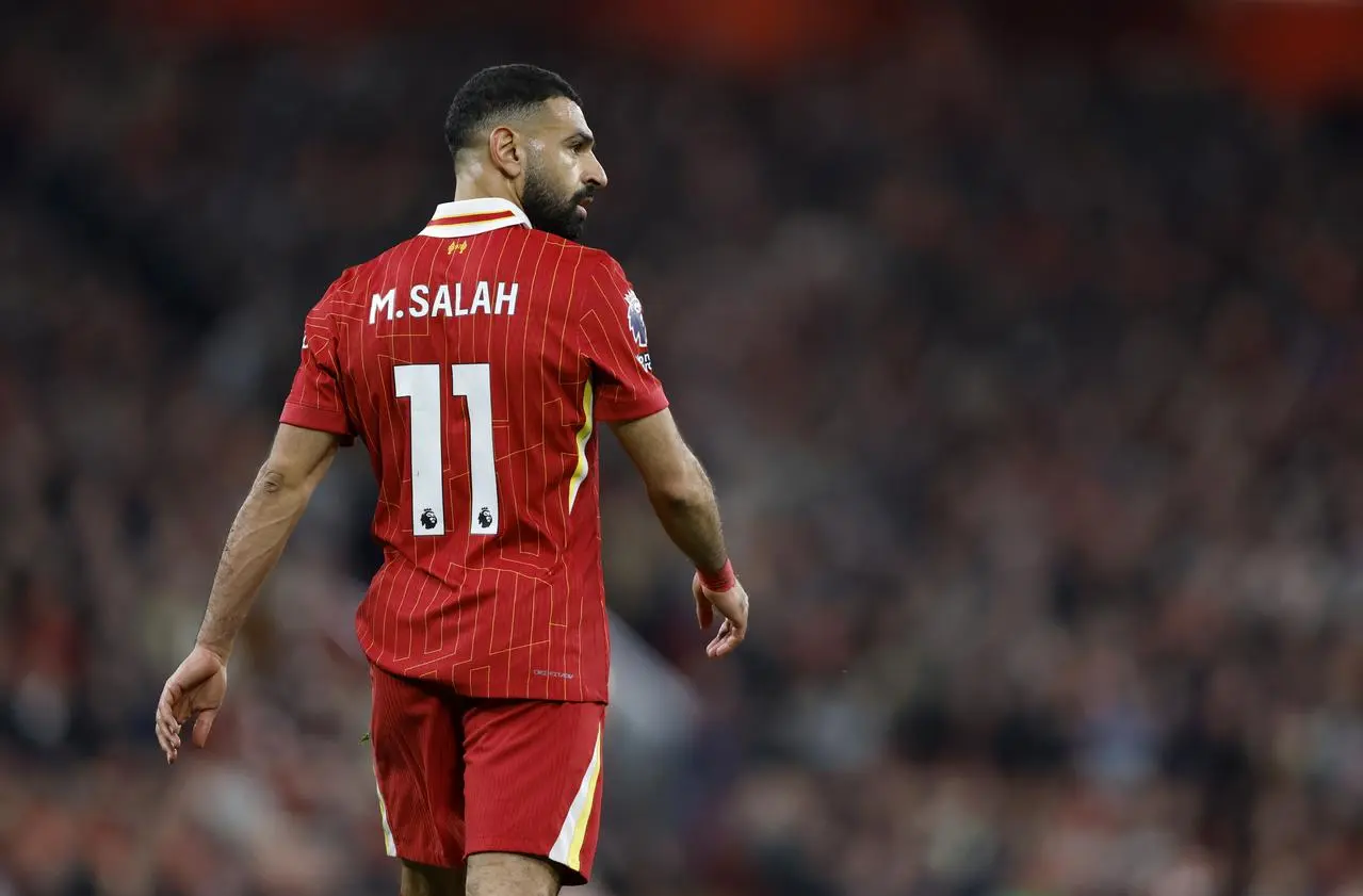 Mohamed Salah in action for Liverpool against Brighton