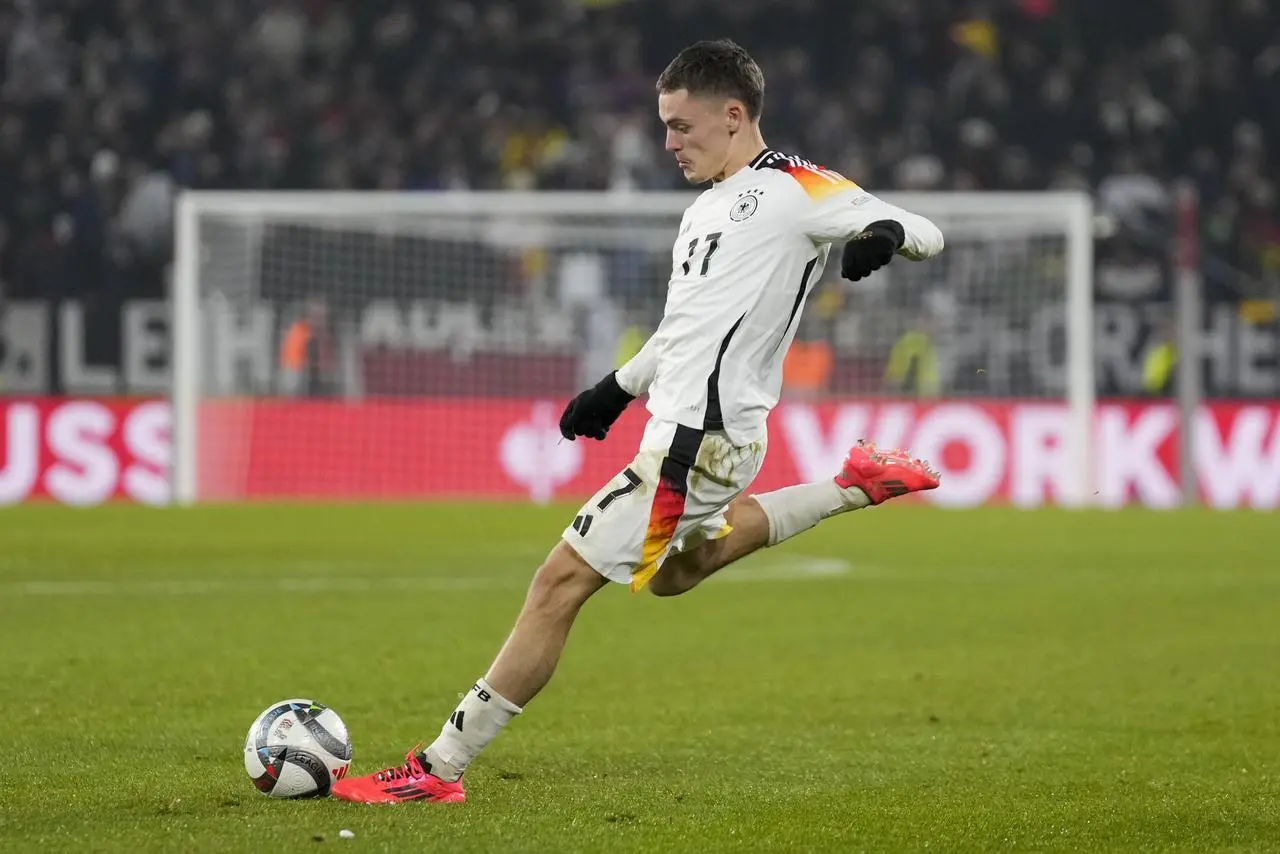 Florian Wirtz scoring a free kick