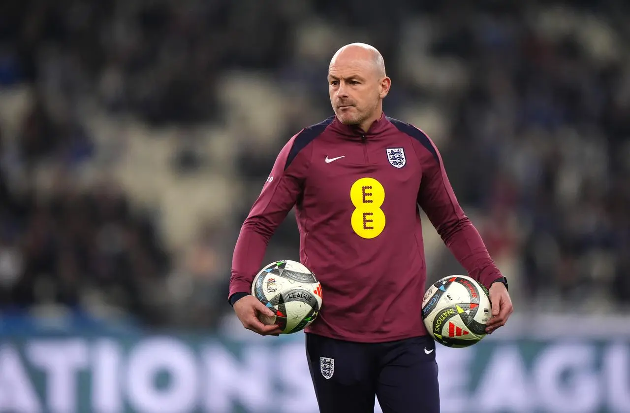 England interim manager Lee Carsley before the Nations League match in Athens