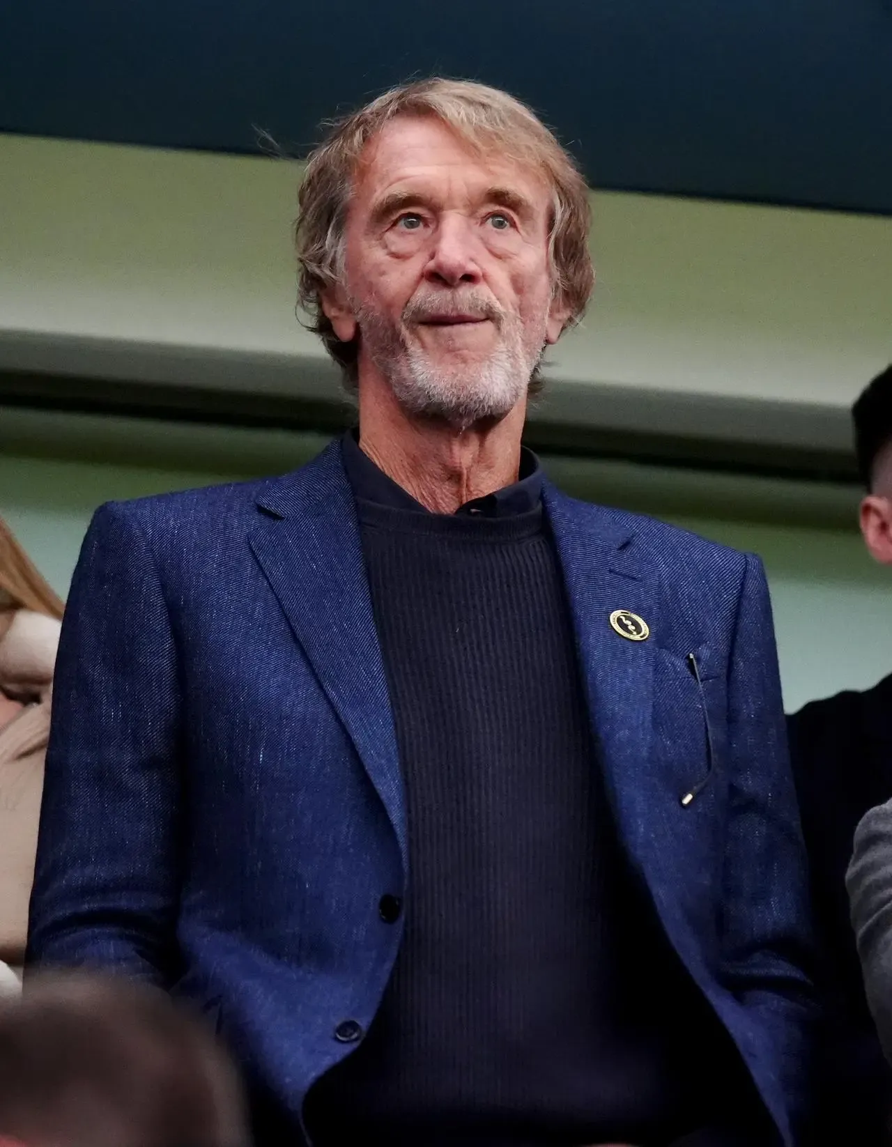 Manchester United co-owner Sir Jim Ratcliffe pictured in the stands