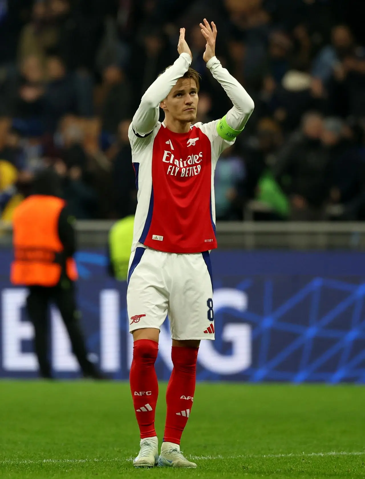 Martin Odegaard playing for Arsenal 