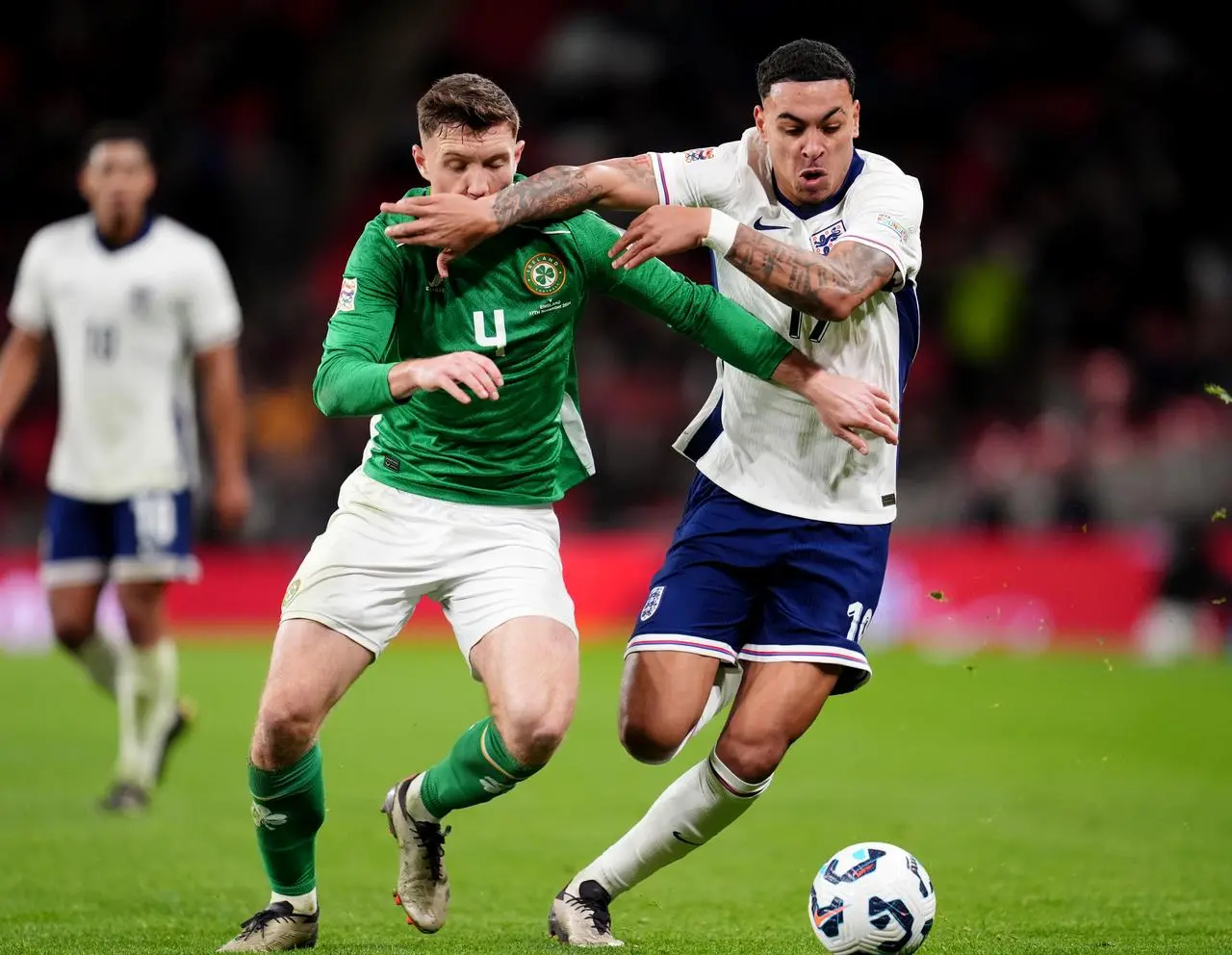 Morgan Rogers in action for England against the Republic of Ireland 