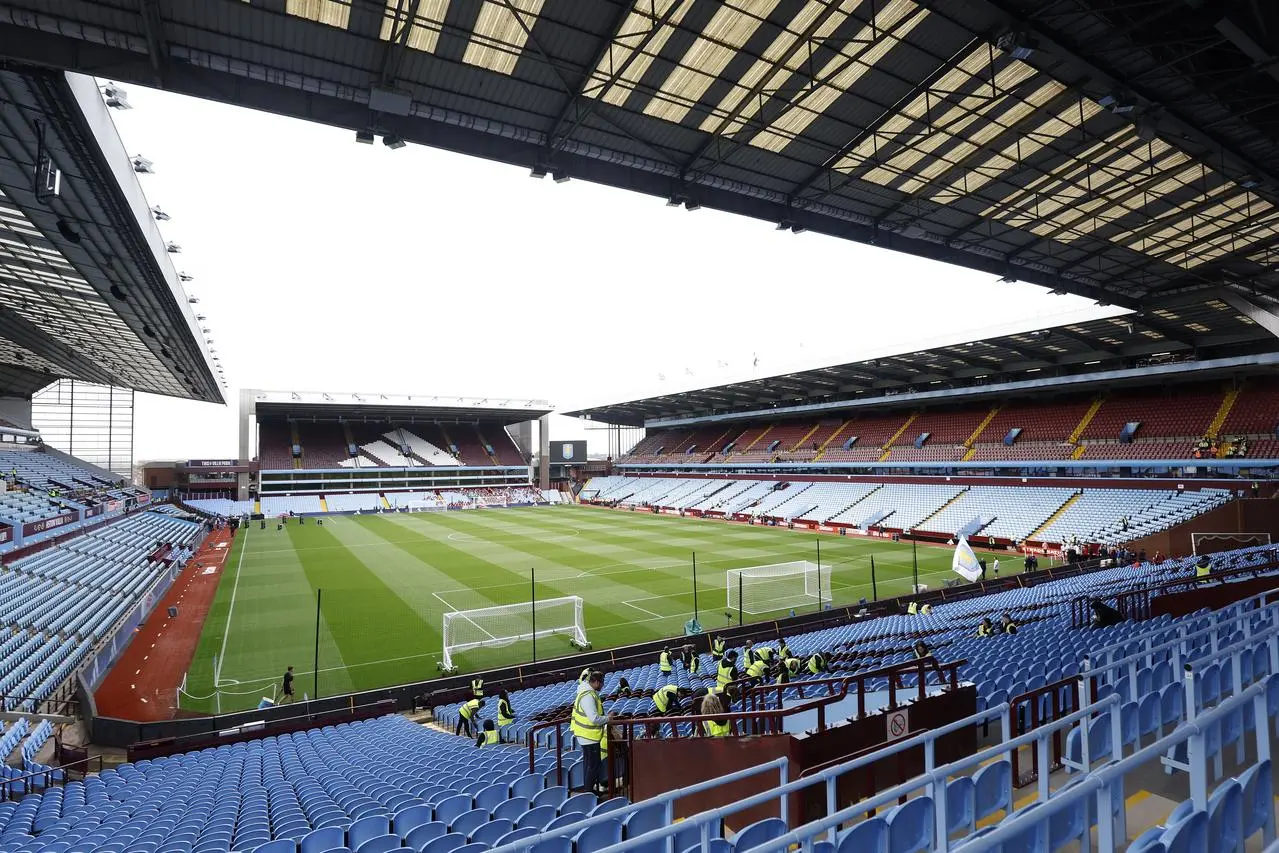 General view of Villa Park's pitch and stands 