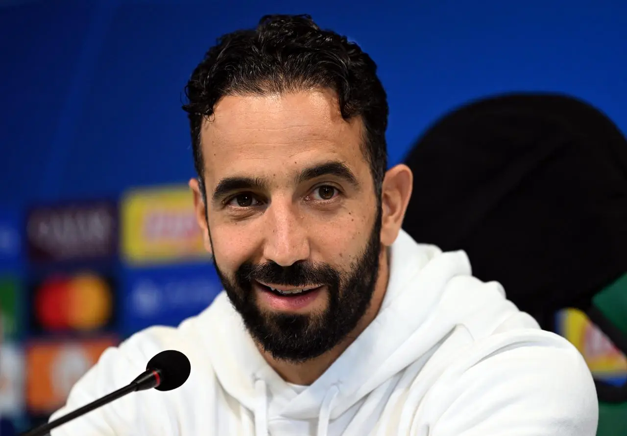 Ruben Amorim during a press conference when at Sporting Lisbon