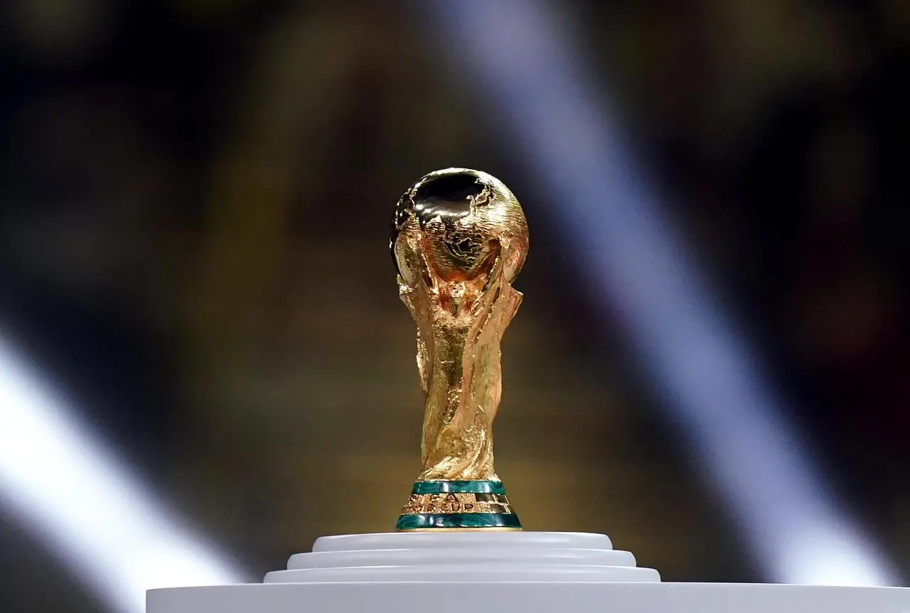 The World Cup trophy