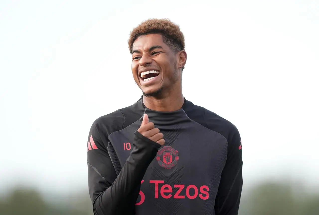 Marcus Rashford in training