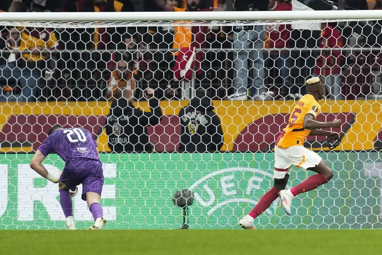 Galatasaray’s Victor Osimhen celebrates a goal