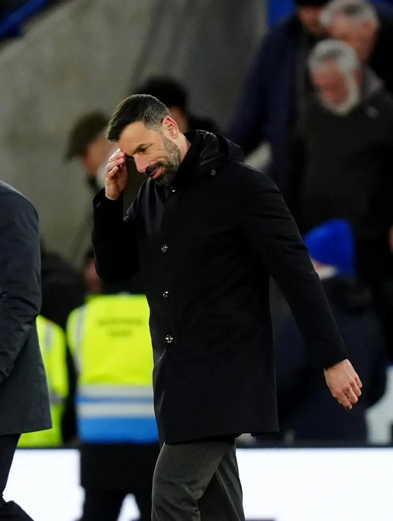 Ruud van Nistelrooy looks dejected after Leicester's loss to Wolves