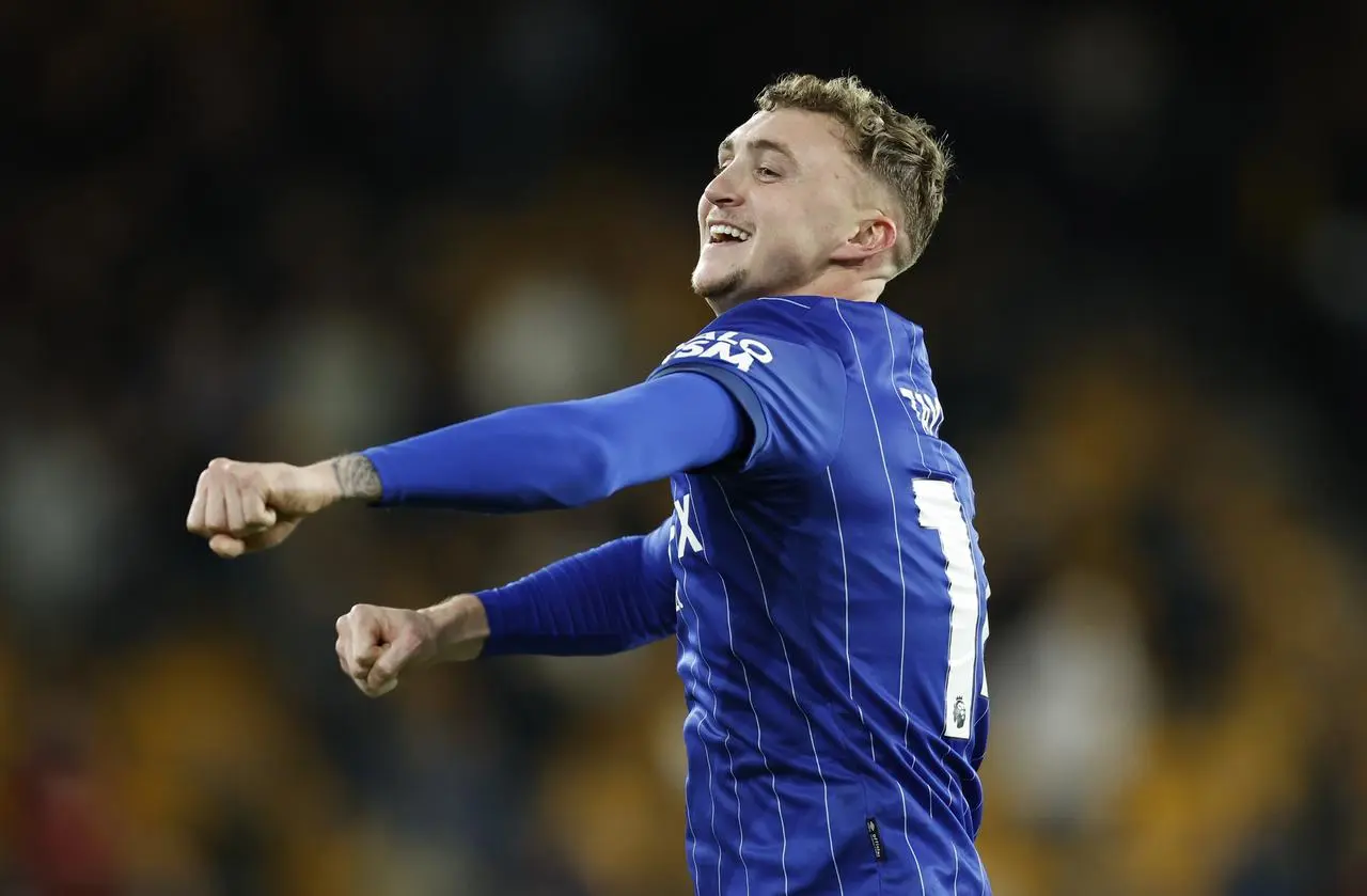 Match-winner Jack Taylor celebrates after the game