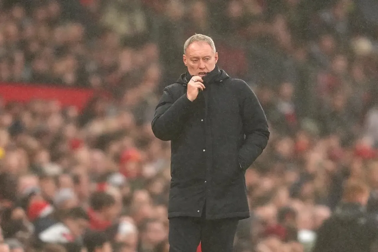 Steve Cooper during Leicester's Premier League game against Manchester United